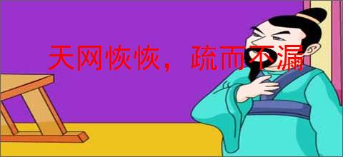 天网恢恢，疏而不漏