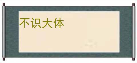 不识大体
